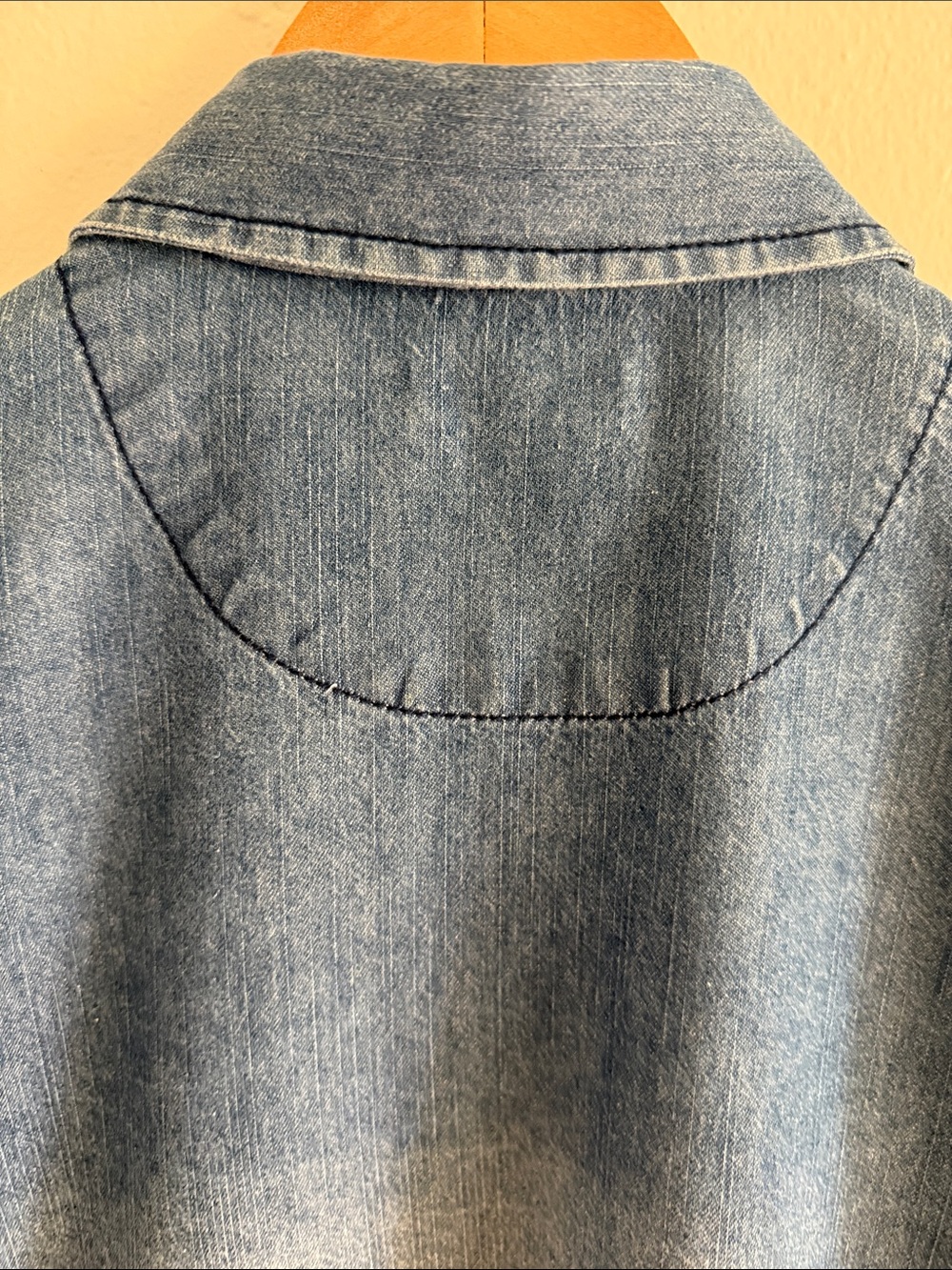 7 For All Mankind Light Blue Denim Button-Down Mini Dress - Picture 10 of 14